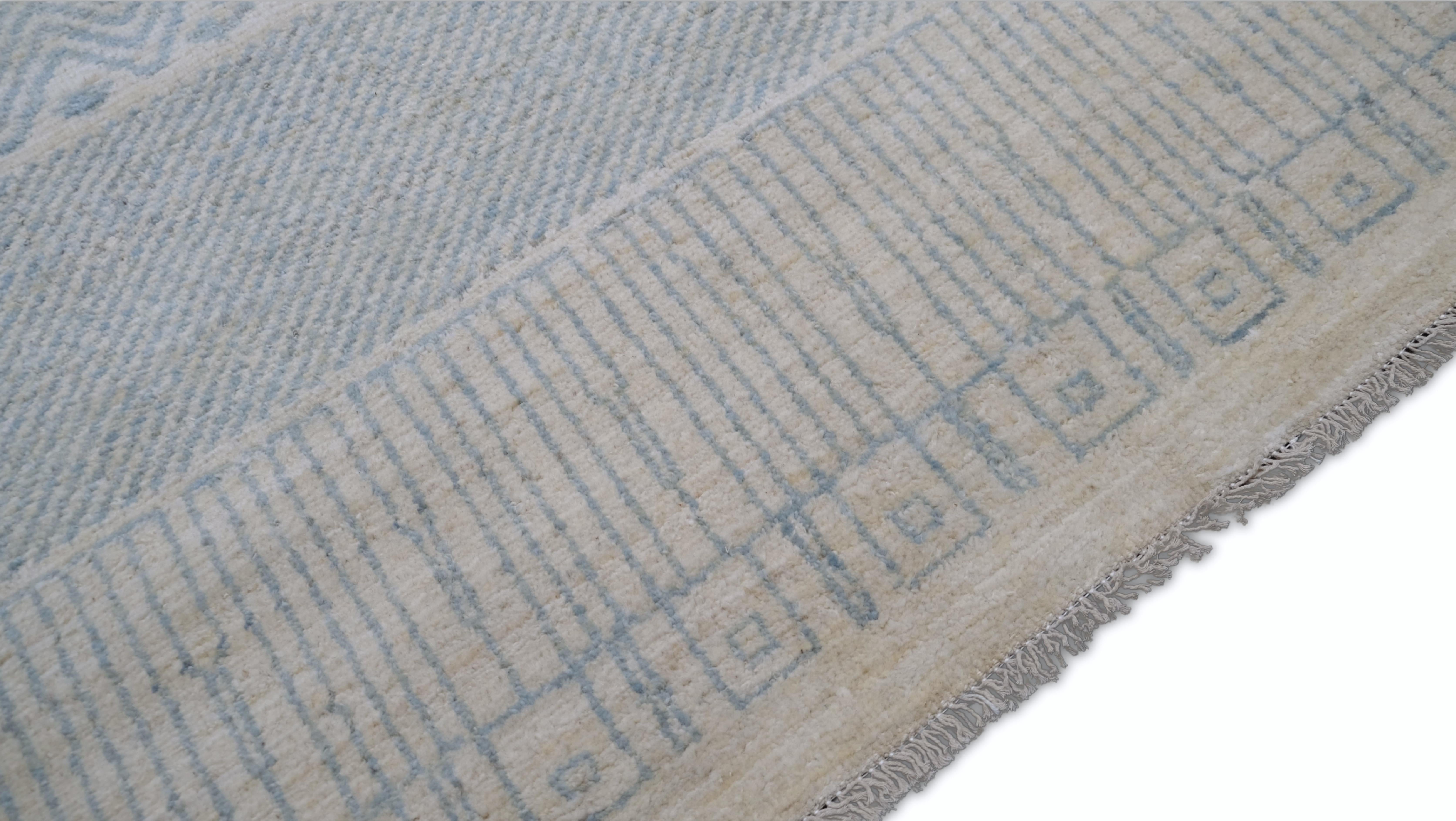 Skandinavischer moderner gedeckter, strukturierter, entworfener Wollteppich 9'x12'7'' (21. Jahrhundert und zeitgenössisch) im Angebot
