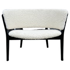 Scandinavian Modern Nanna & Jorgen Ditzel ND83 Lounge Chair by Selig in Bouclé