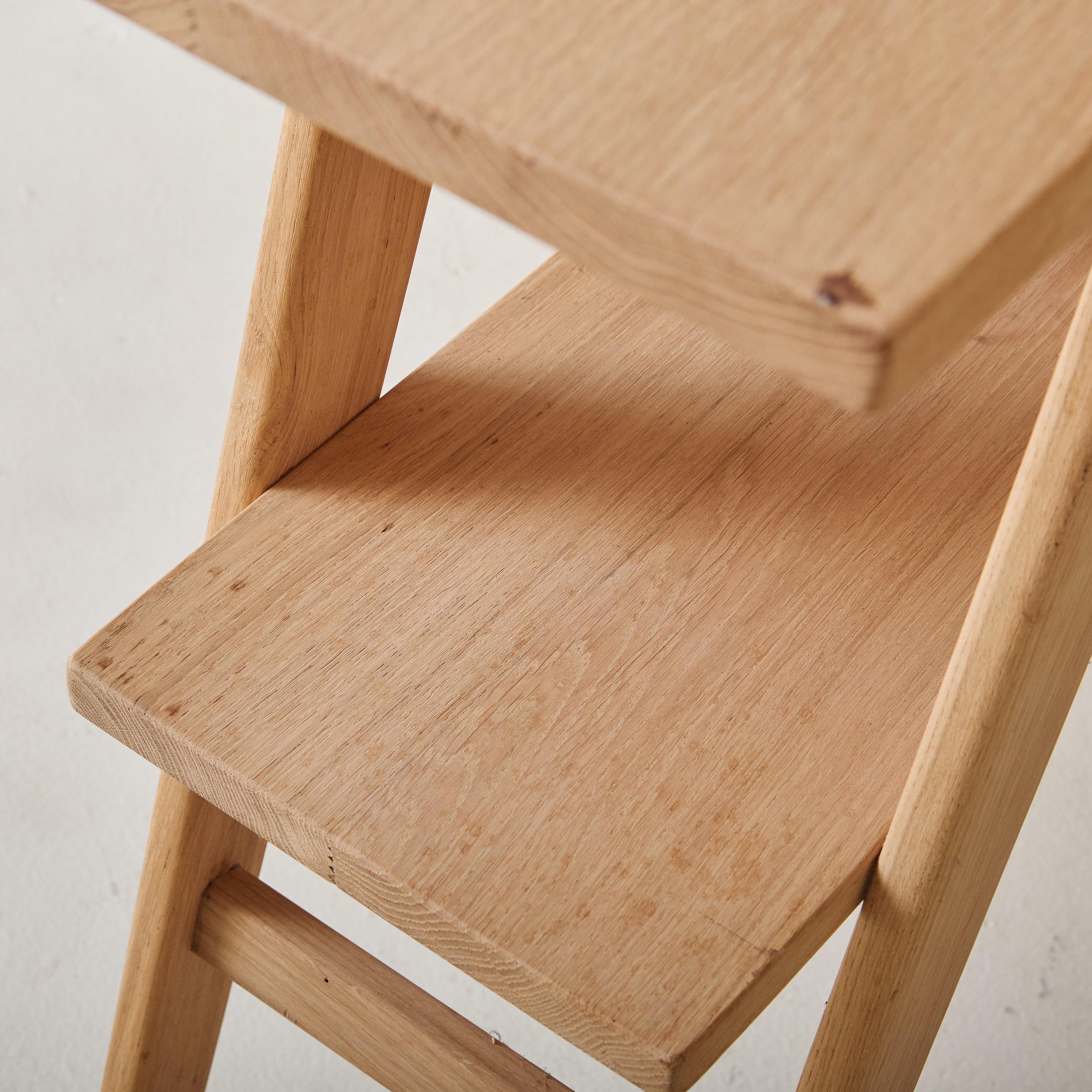 Scandinavian Modern Narrow Oak Console Table, 1960s For Sale 5