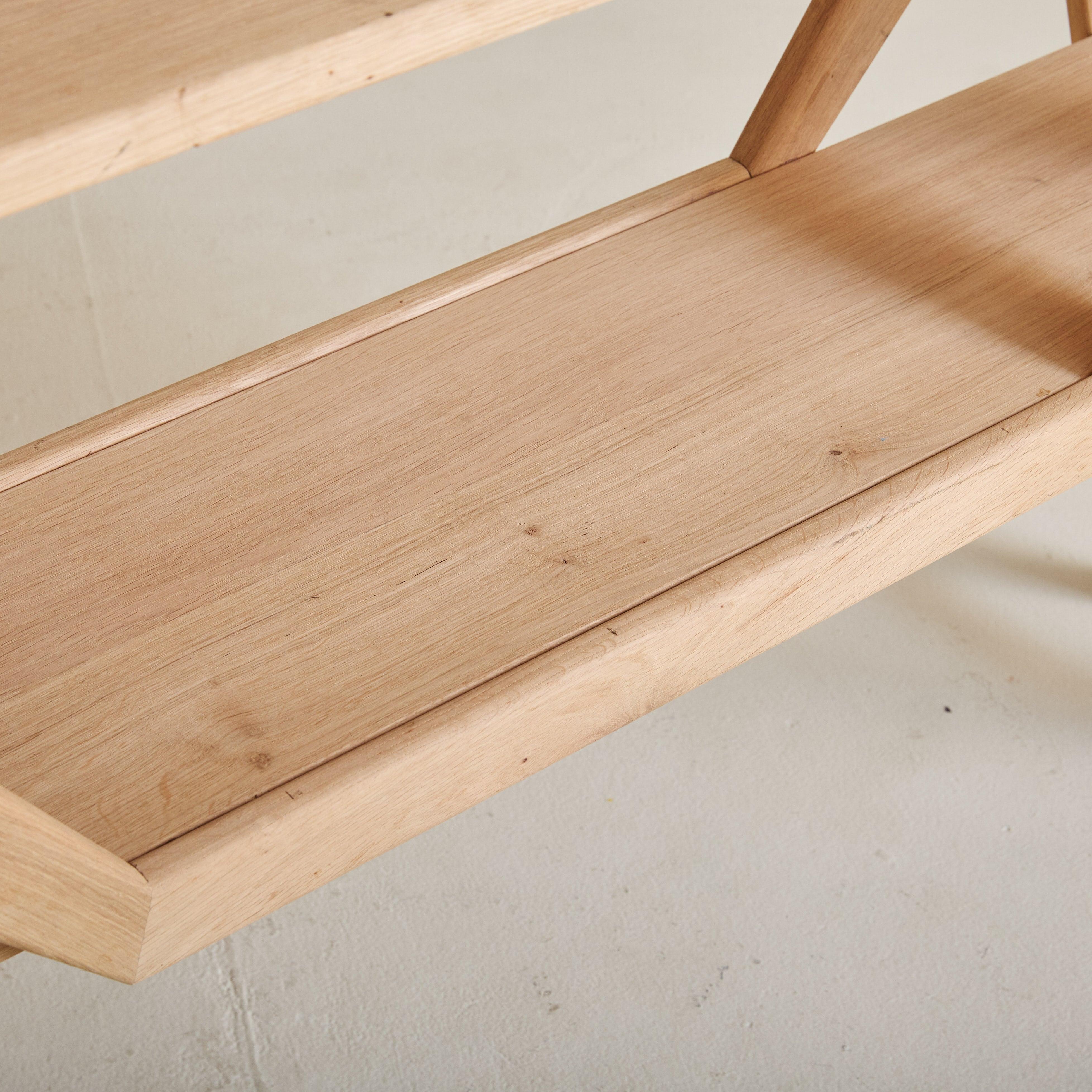 Scandinavian Modern Narrow Oak Console Table, 1960s For Sale 4