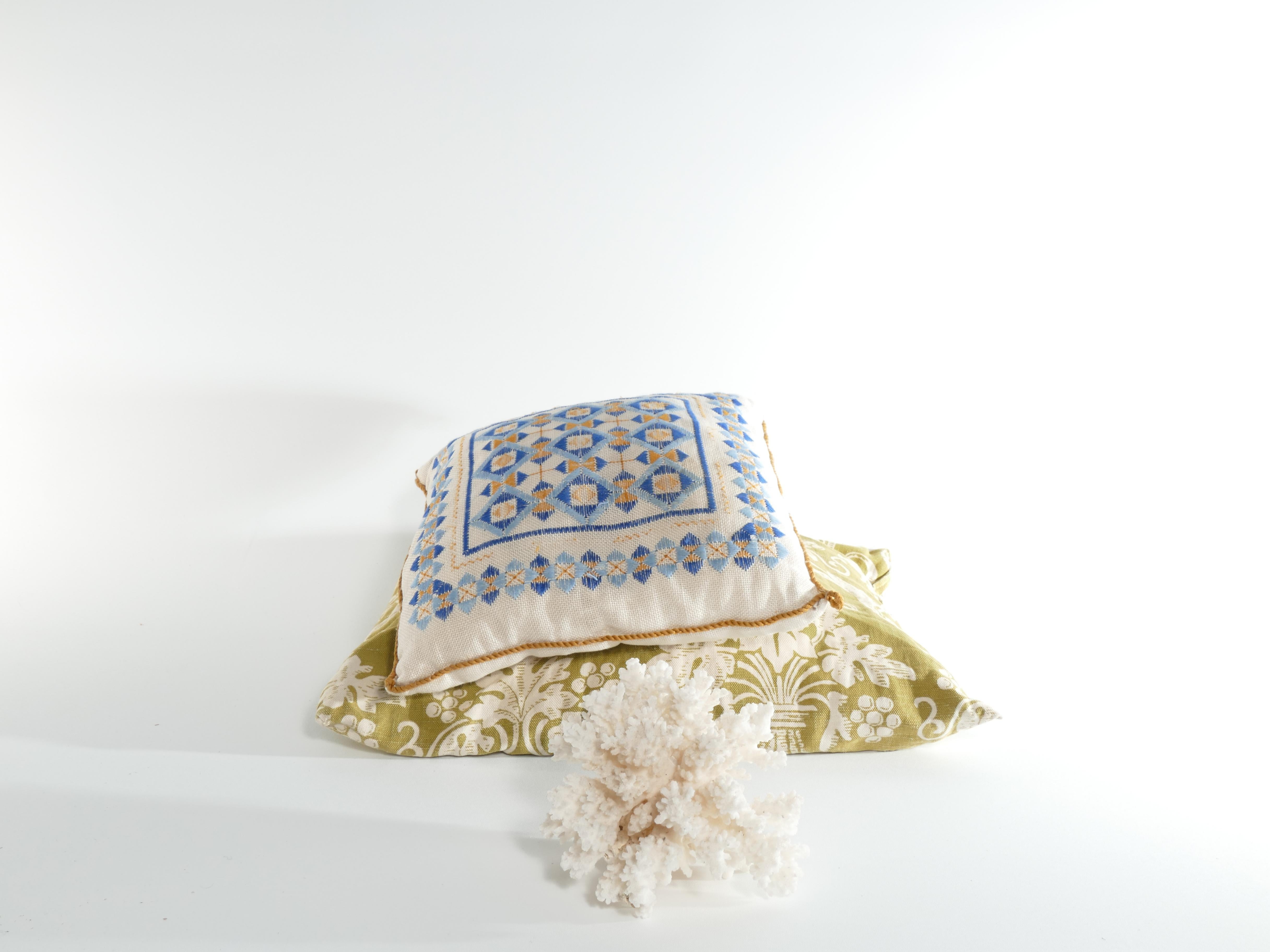 Textile Scandinavian Modern Needlework Pillow, Sweden, 1950’s For Sale