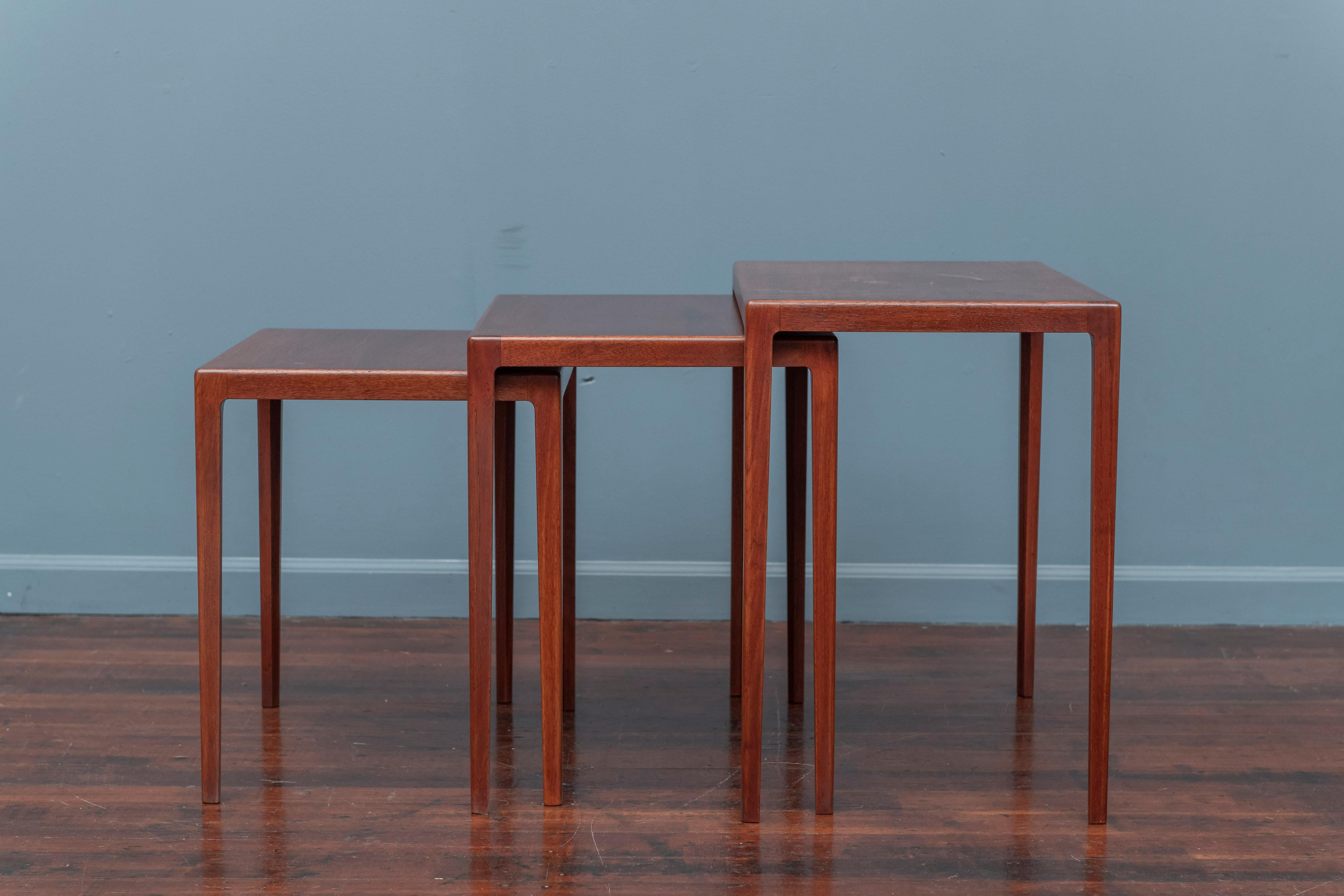 Danish Scandinavian Modern Nesting Tables by Eske Kristiansen for L.Pontopiddan