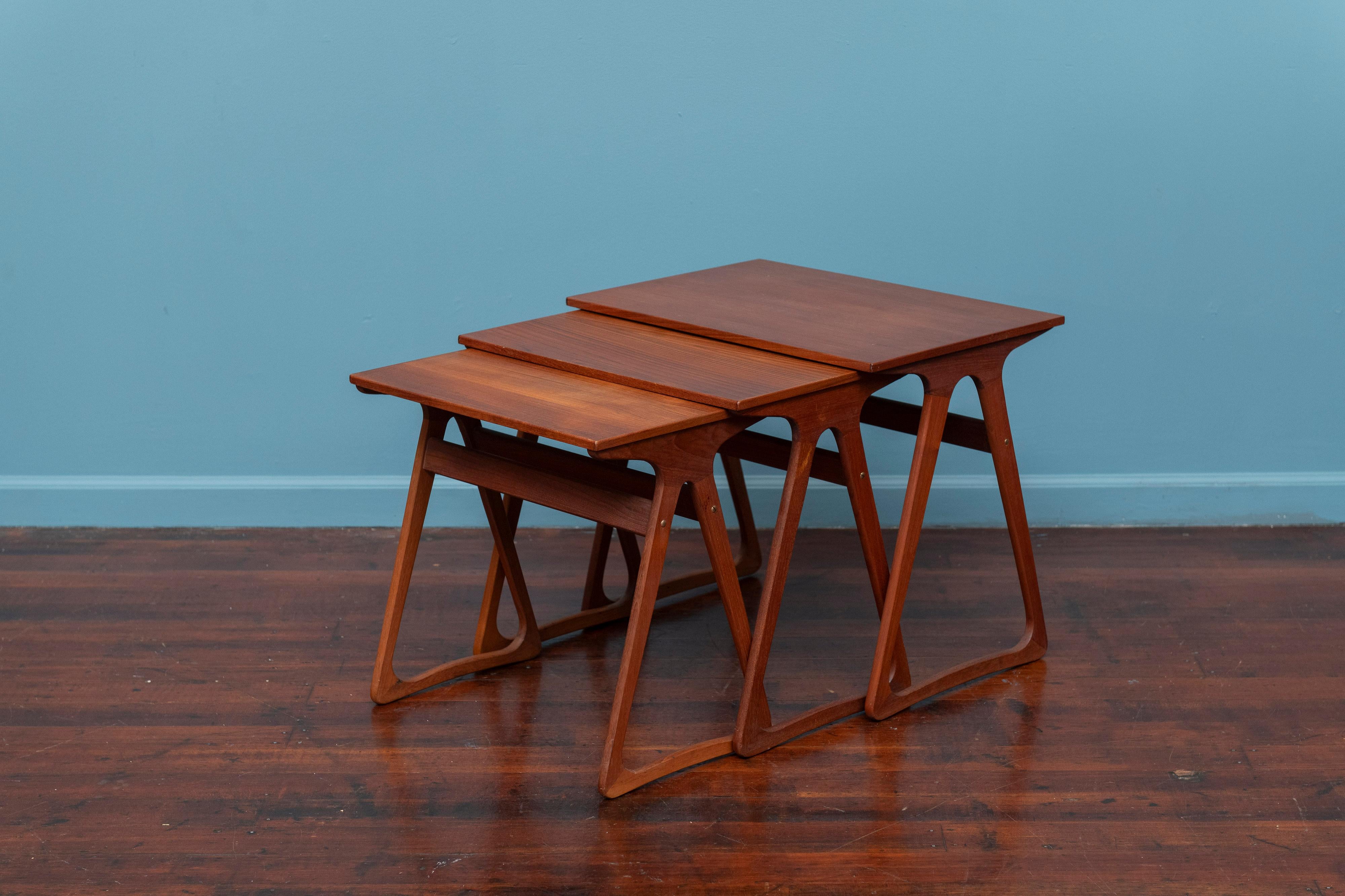 Danish Scandinavian Modern Nesting Tables For Sale