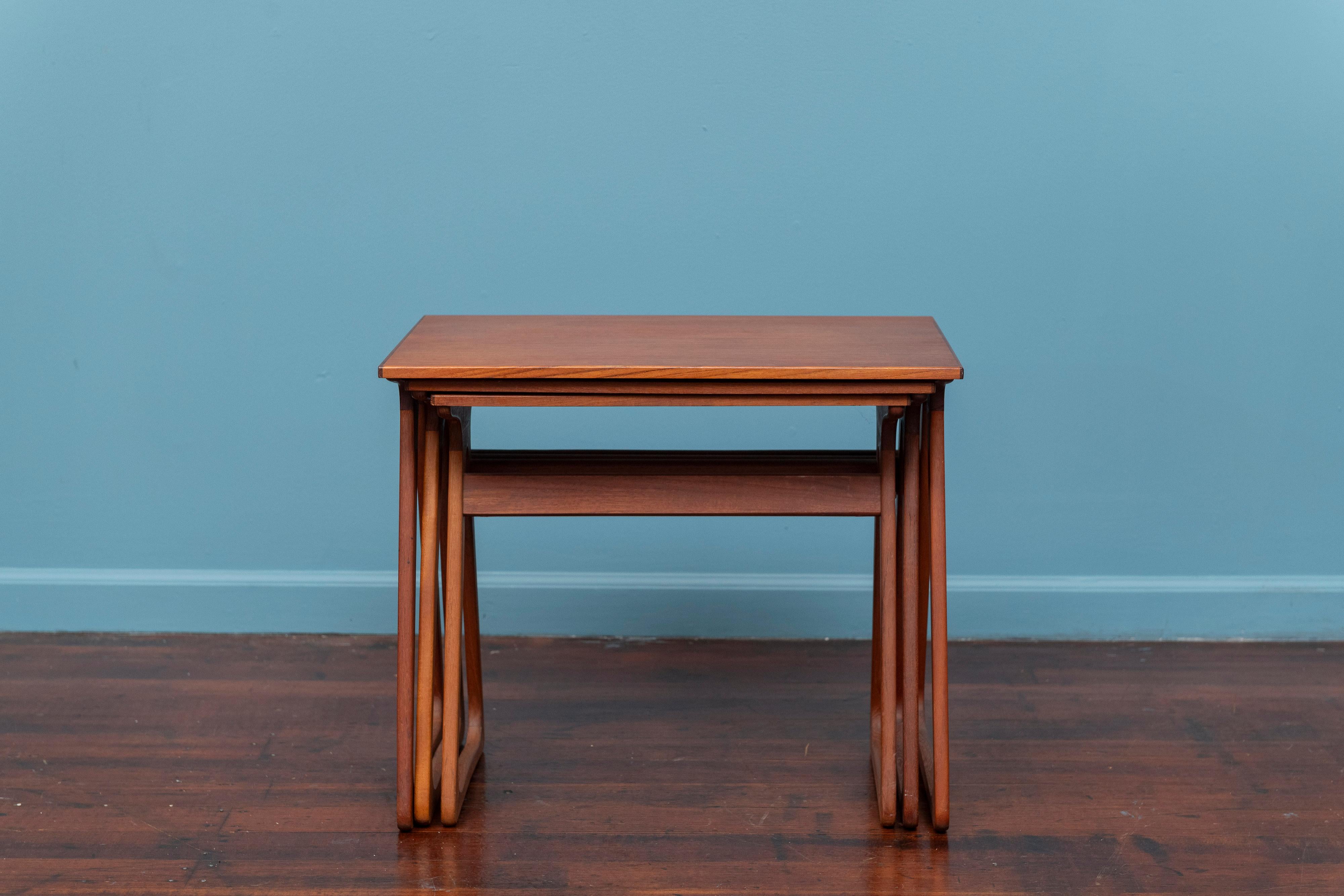Mid-20th Century Scandinavian Modern Nesting Tables For Sale