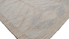 Scandinavian Modern Neutral Colored Chevron Wool Rug 9'1''x12'