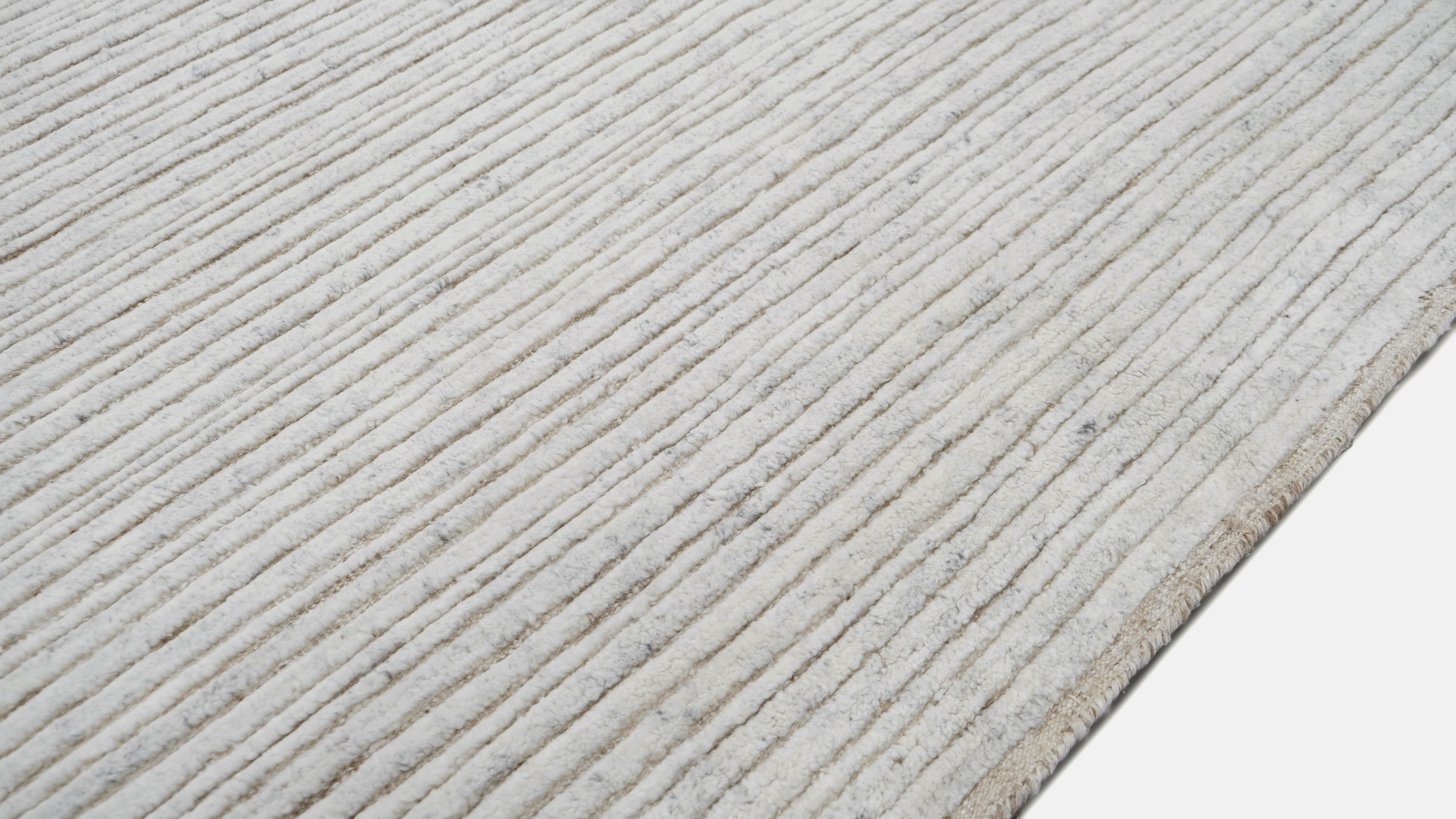 Skandinavischer moderner neutraler Wollteppich 12'x16' (Skandinavische Moderne) im Angebot