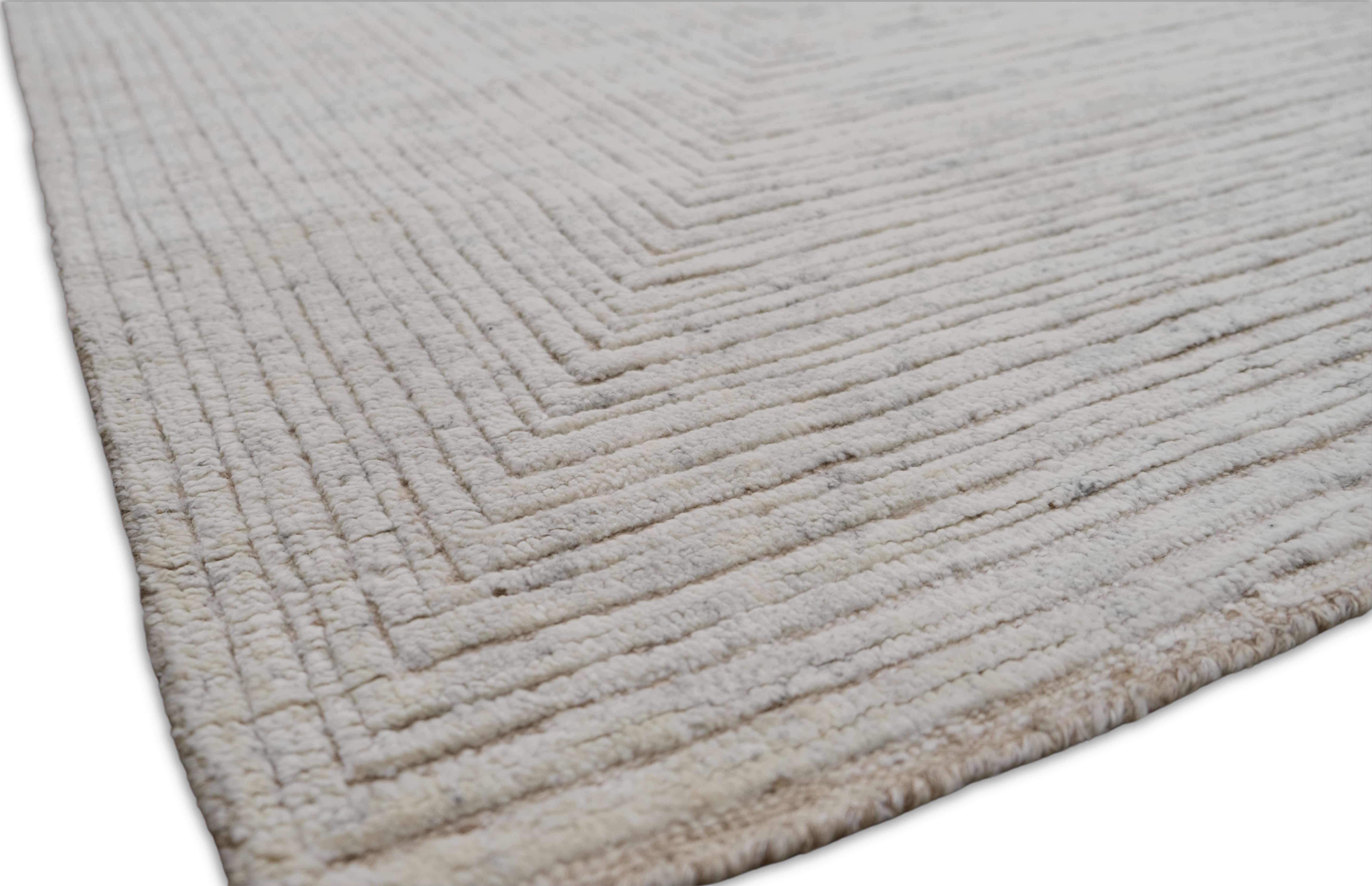 Skandinavischer moderner neutraler Wollteppich 12'x16' im Zustand „Neu“ im Angebot in Torrance, CA