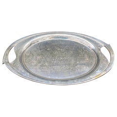 Scandinavian Modern Nickel Silver Tray Scandinavian Modern Nickel Silver Tray