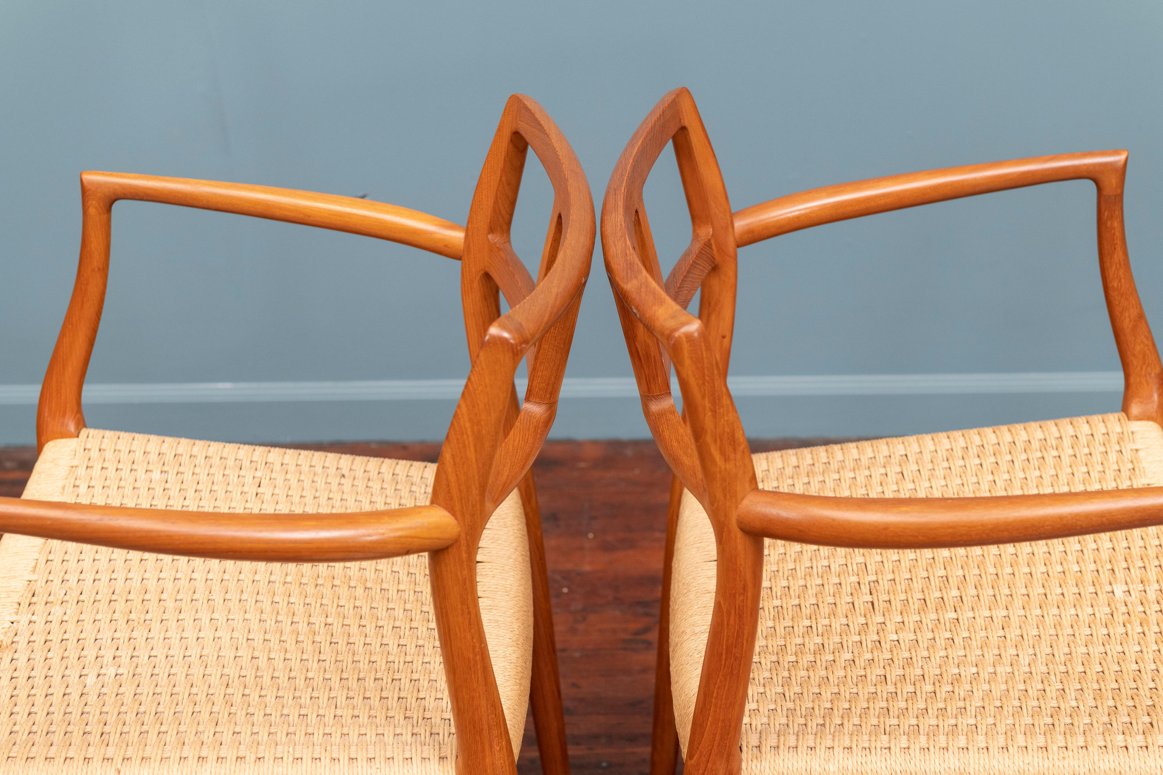 Scandinavian Modern Niels O. Moller Model 79 Dining Chairs In Good Condition In San Francisco, CA