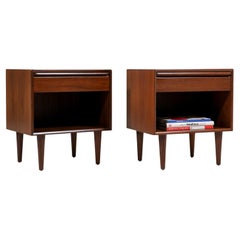 Scandinavian Modern Night Stands with Single Drawers by Westnofa