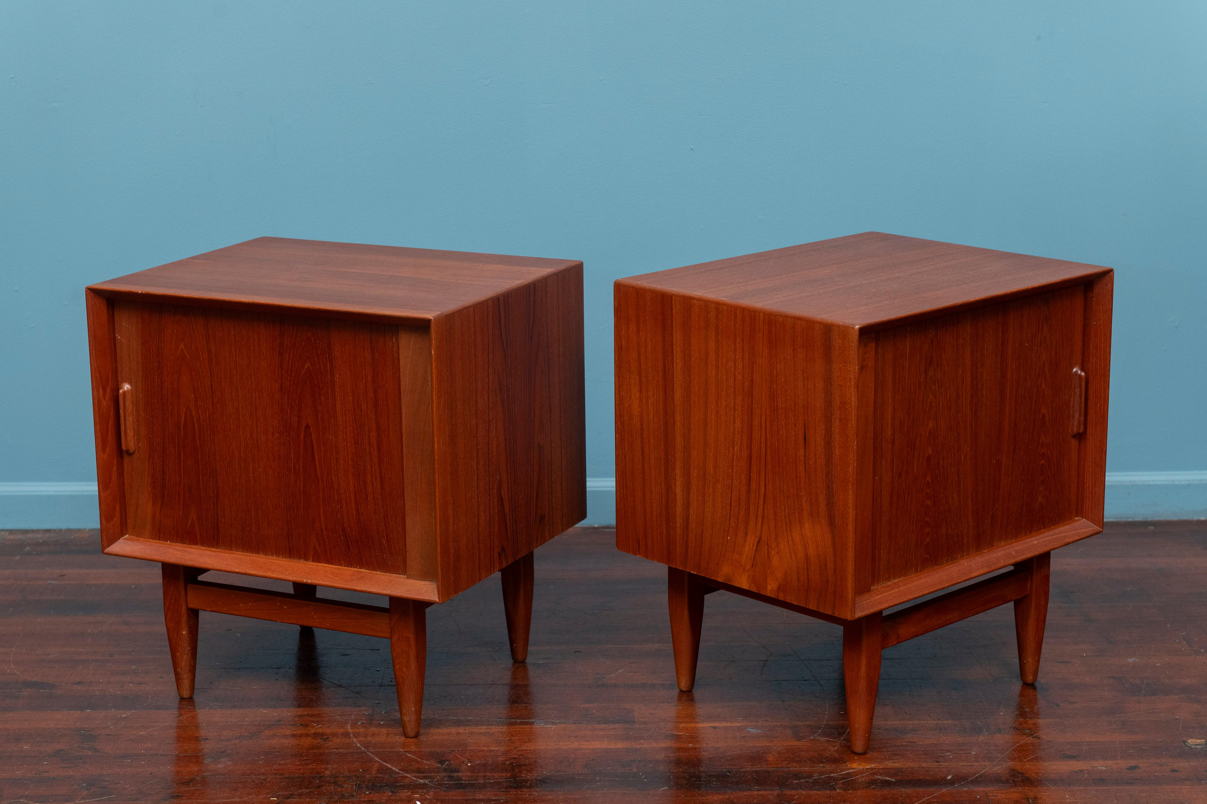 Teak Scandinavian Modern Nightstands by Falster