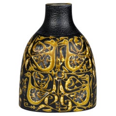 Scandinavian Modern Nils Thorsson Stoneware Baca vase Aluminia Denmark ca 1965