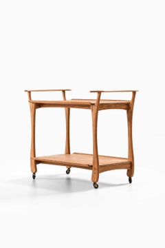 Scandinavian Modern Oak Trolley, 1950s
