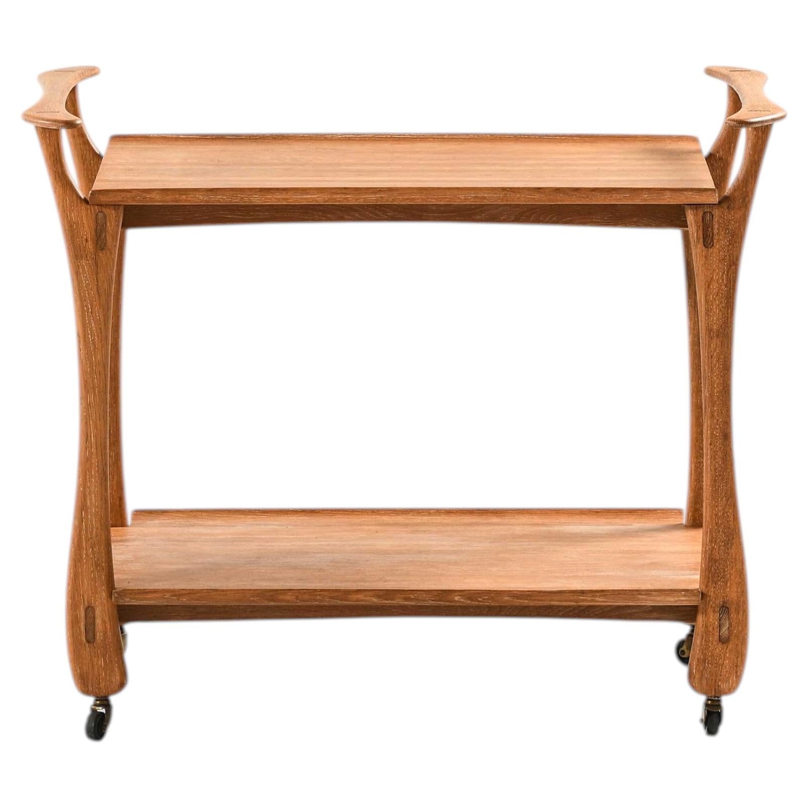 Scandinavian Modern Oak Trolley, 1950s For Sale