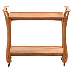 Scandinavian Modern Oak Trolley, 1950s