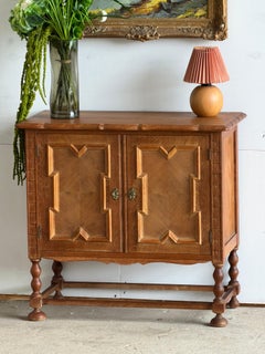 Scandinavian Modern, Oak Two-Door Cabinet, Brutalist, 1960s