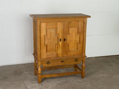 Scandinavian Modern, Oak Two-Door Cabinet, Henning Kjærnulf, 1960s