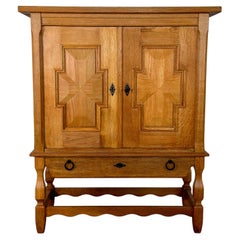 Scandinavian Modern, Oak Two-Door Cabinet, Henning Kjærnulf, 1960s