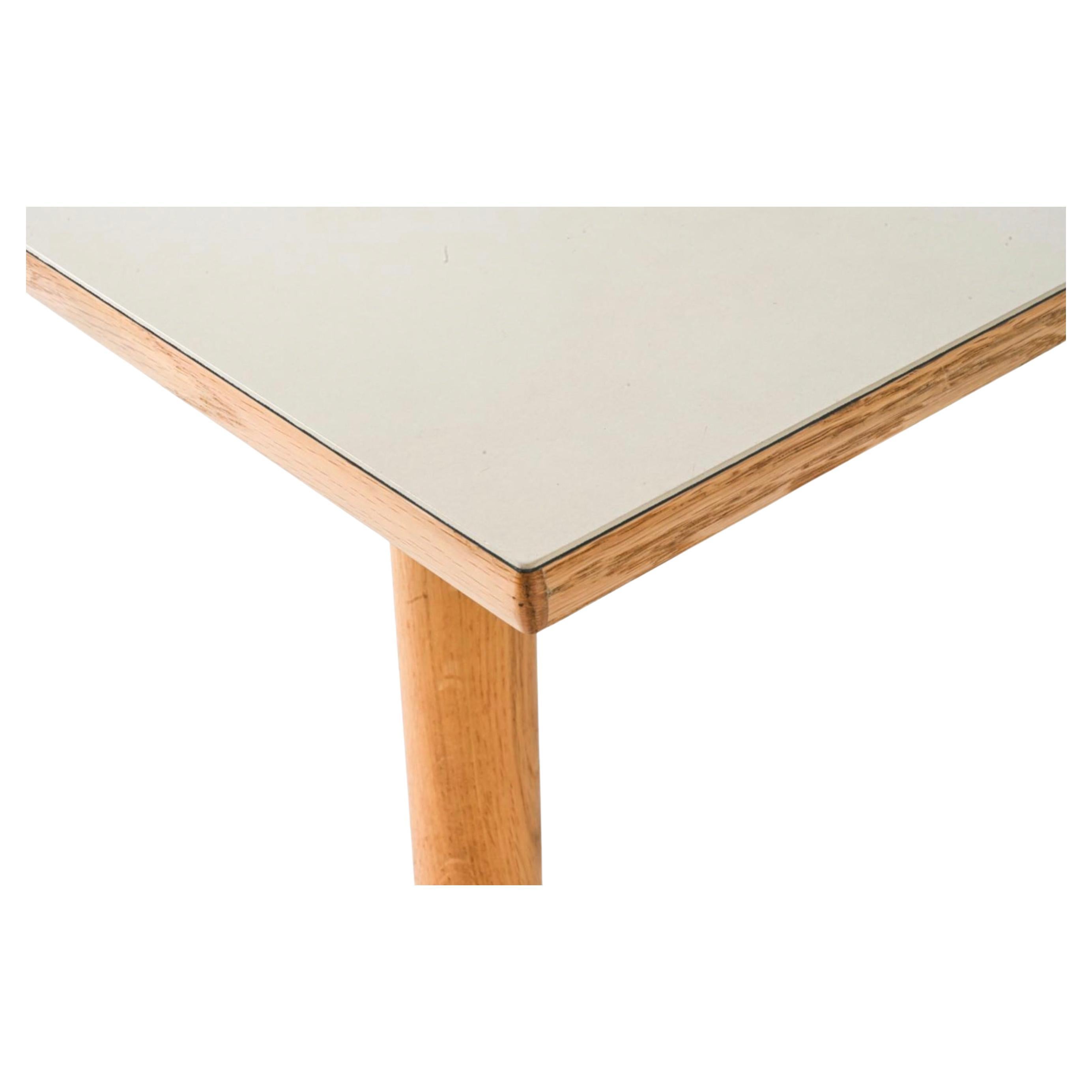 Woodwork Scandinavian Modern Oak with off-white Laminate top dining game work table