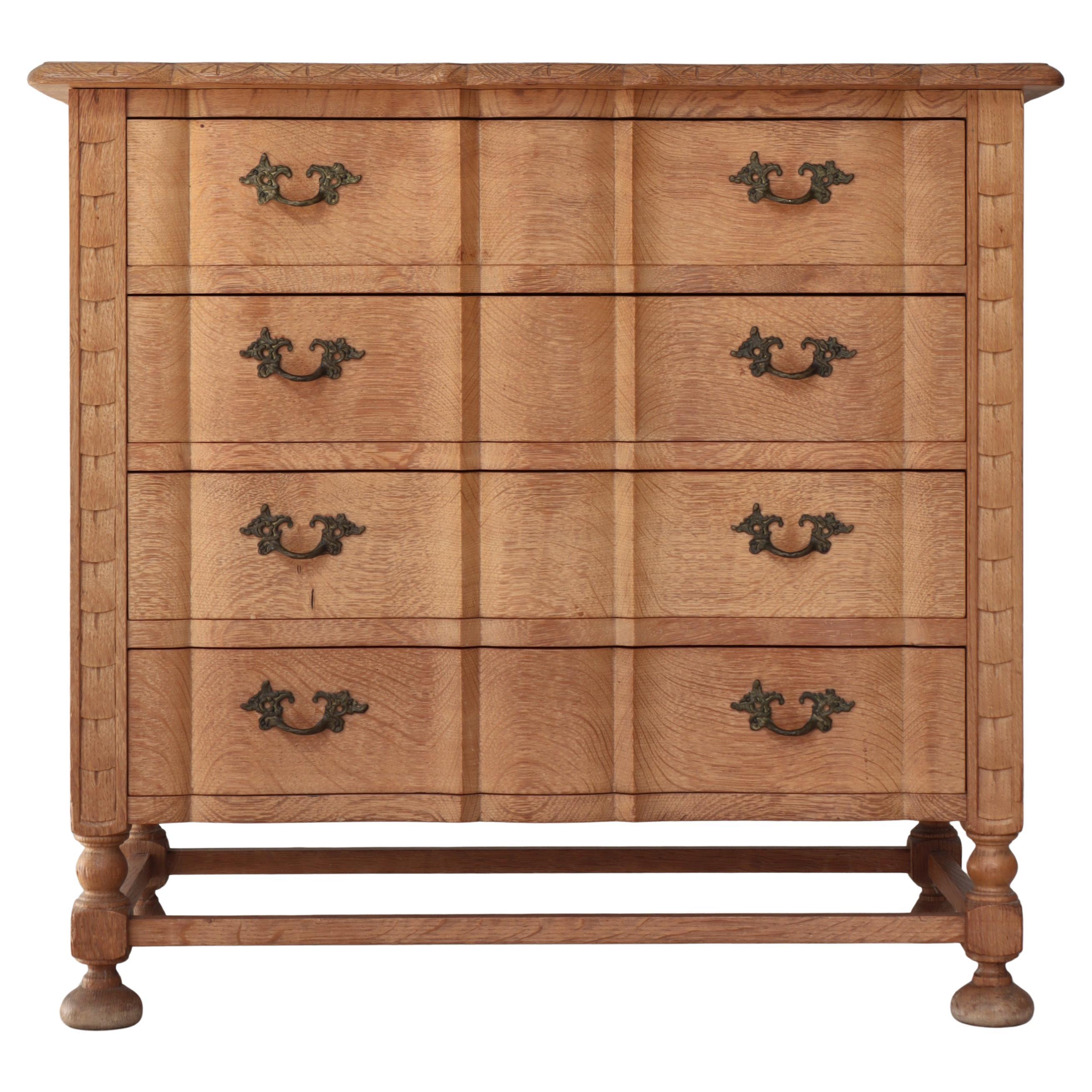 Scandinavian Modern Oakwood Chest of Drawers by Henry Kjærnulf, 1960s, Denmark