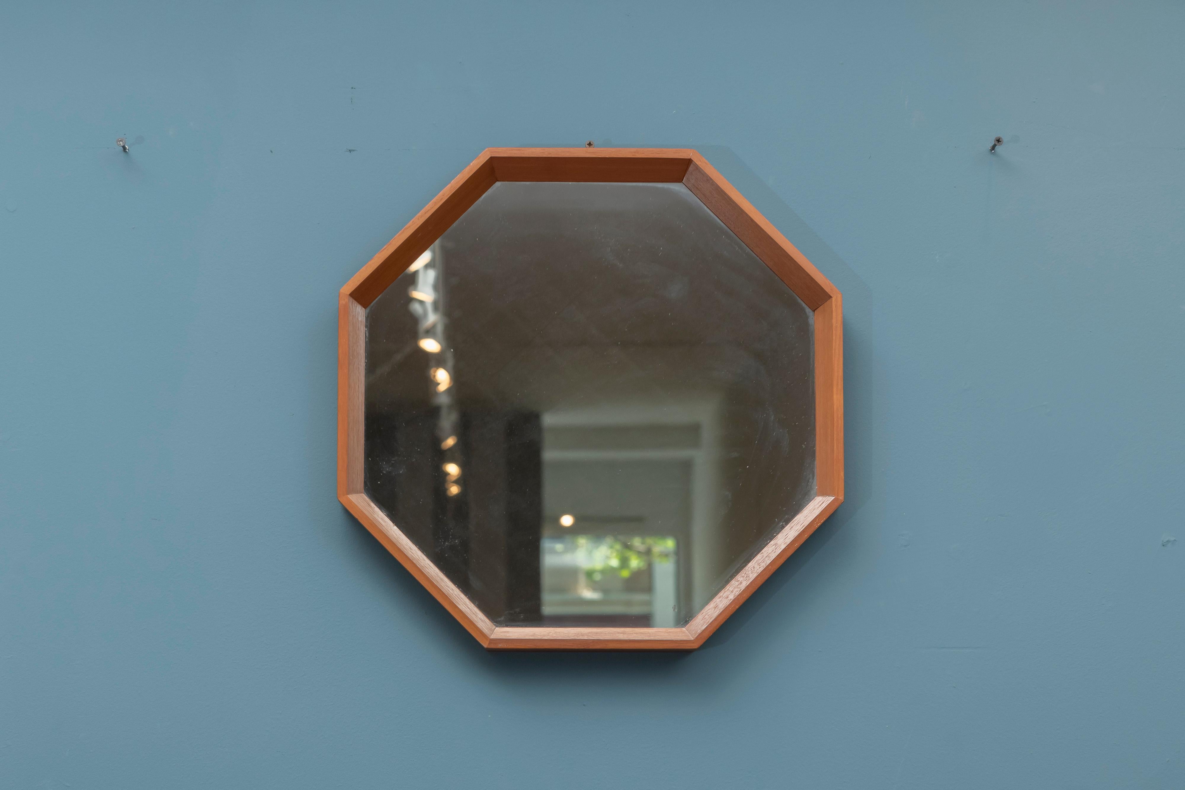 Mid-20th Century Scandinavian Modern Octagonal Mirror For Sale