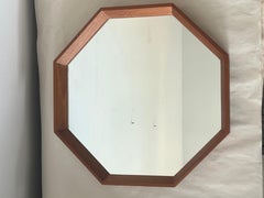 Espejo Octogonal Moderno Escandinavo Spejle Dinamarca Ca' 1960's Teca