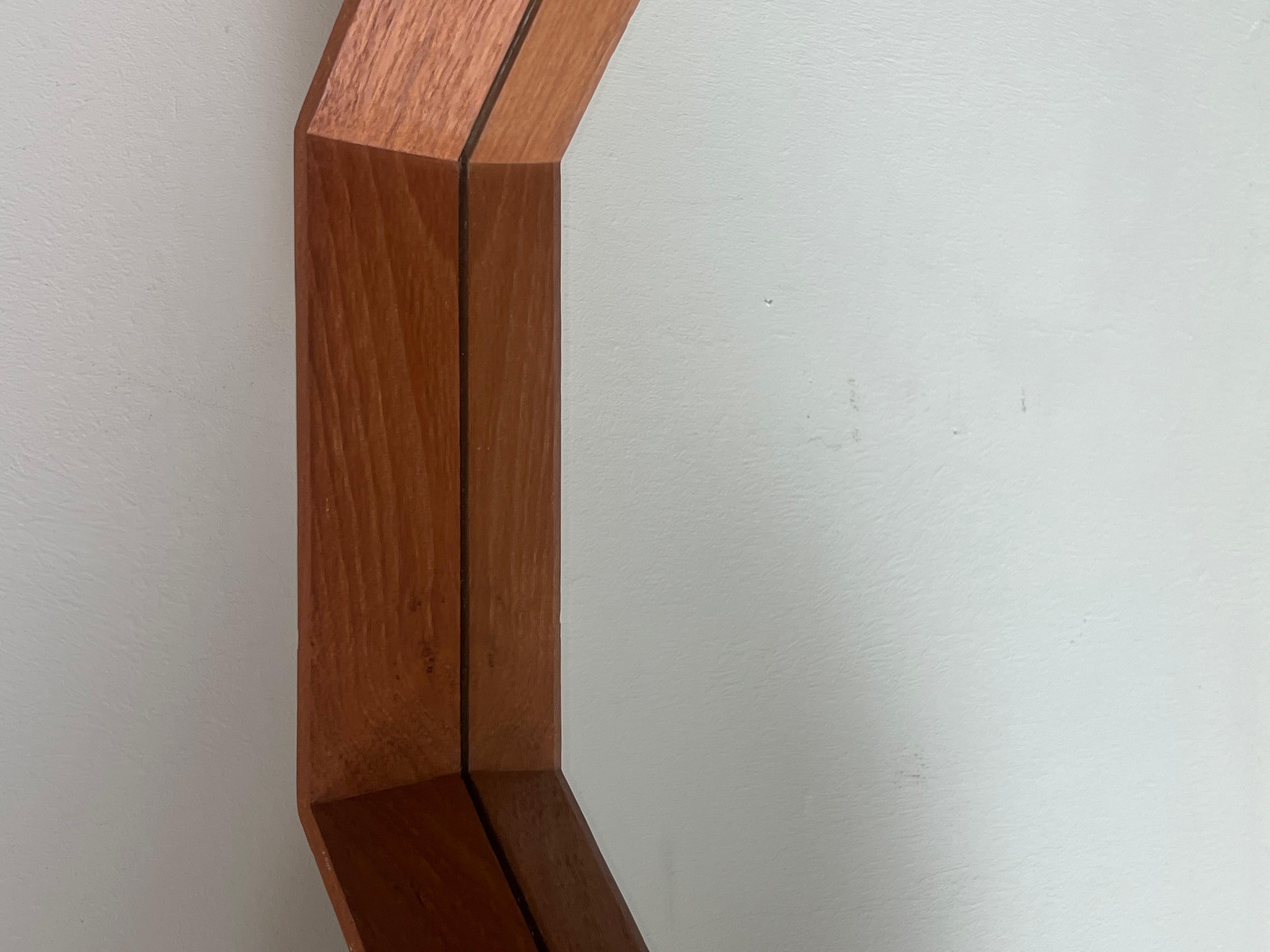 Espejo Octogonal Moderno Escandinavo Spejle Dinamarca Ca' 1960's Teca en venta 1
