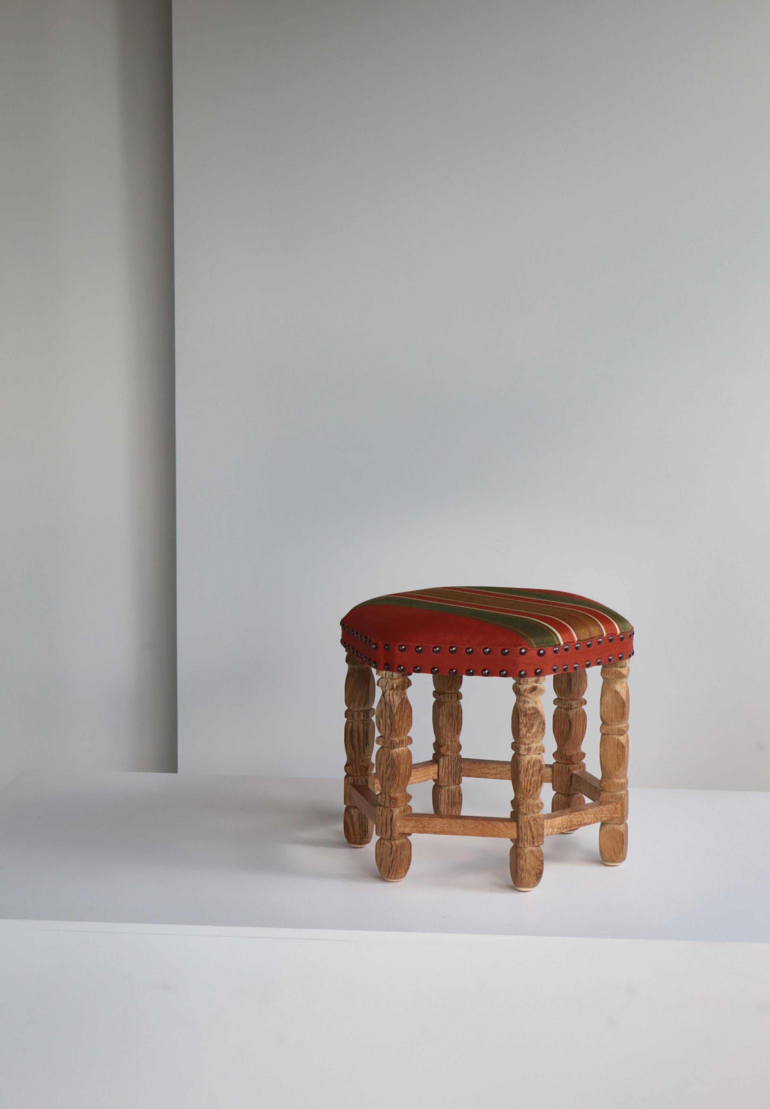 Octagonal Stool Scandinavian Modern Octagonal Stool in Henning Kjærnulf Style, Denmark ...