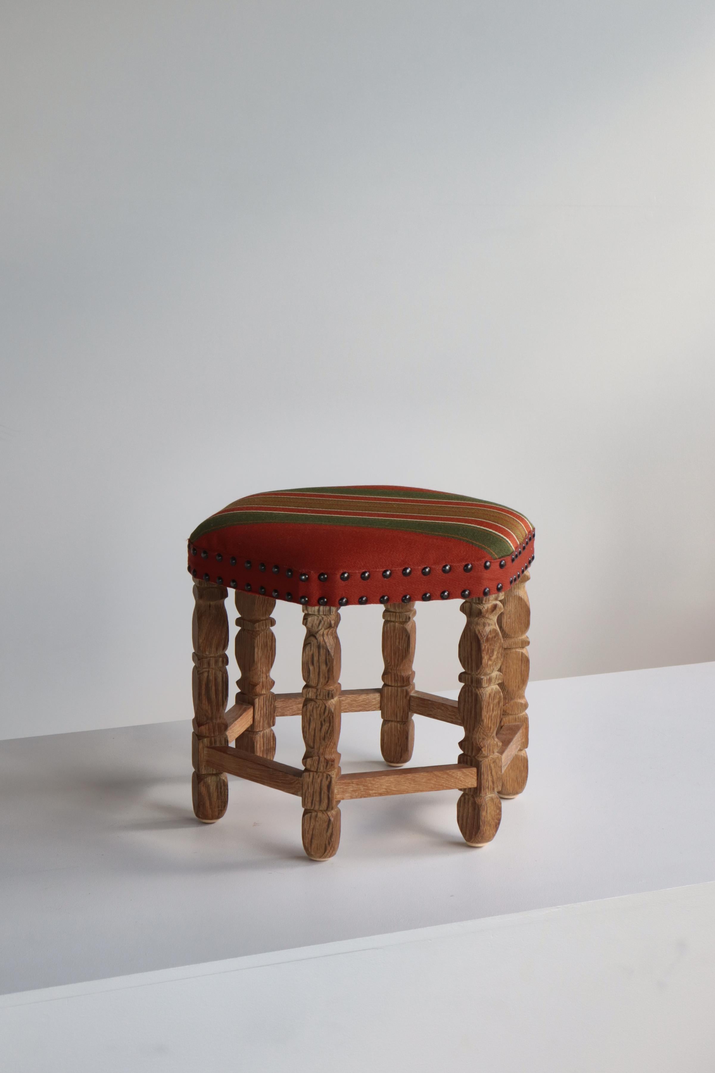 Octagonal Stool Scandinavian Modern Octagonal Stool in Henning Kjærnulf Style, Denmark ...