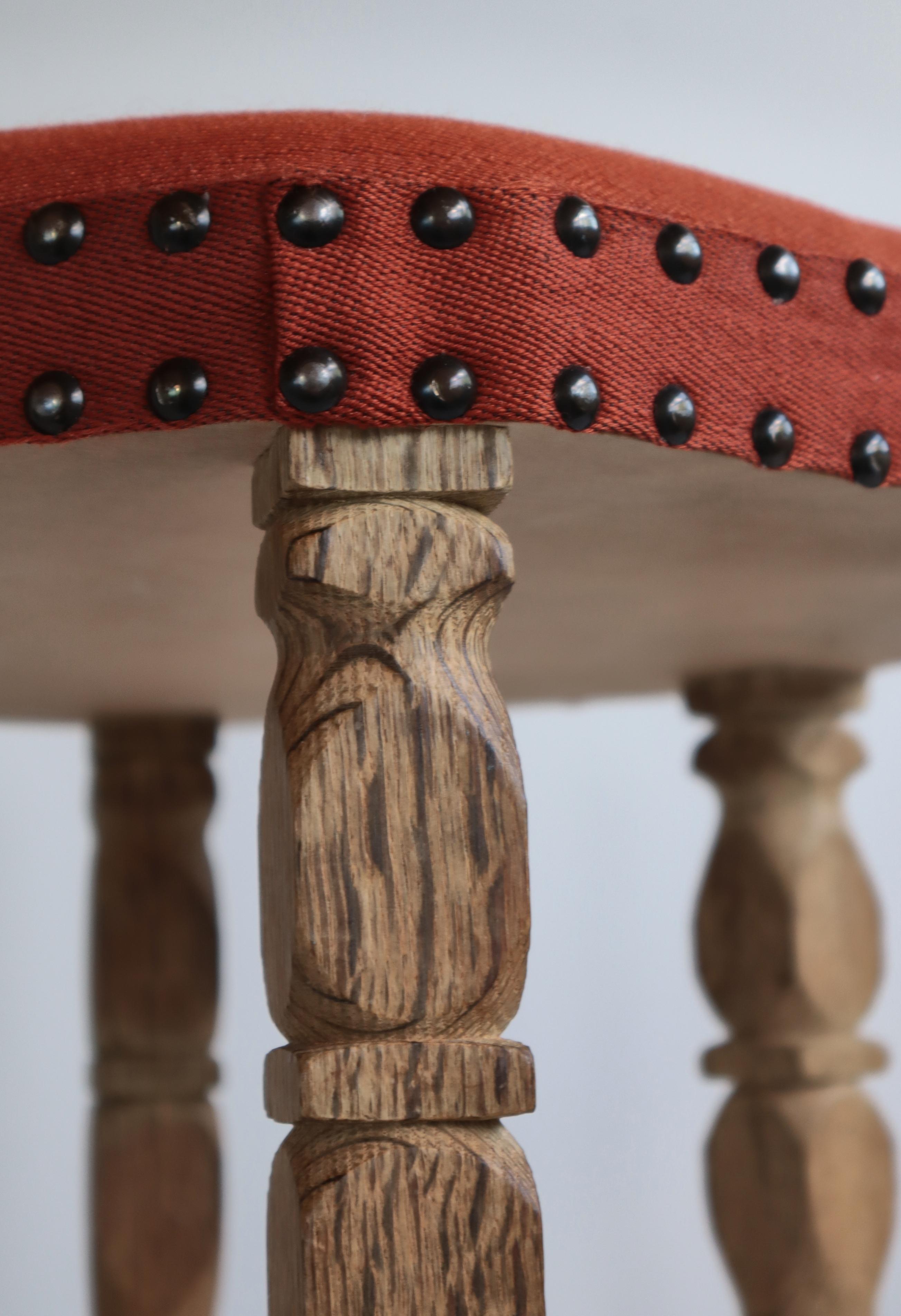 Octagonal Stool Scandinavian Modern Octagonal Stool in Henning Kjærnulf Style, Denmark ...