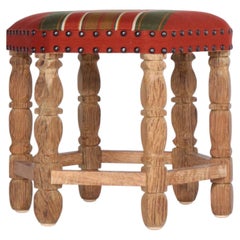 Scandinavian Modern Octagonal Stool in Henning Kjærnulf Style, Denmark, 1960s