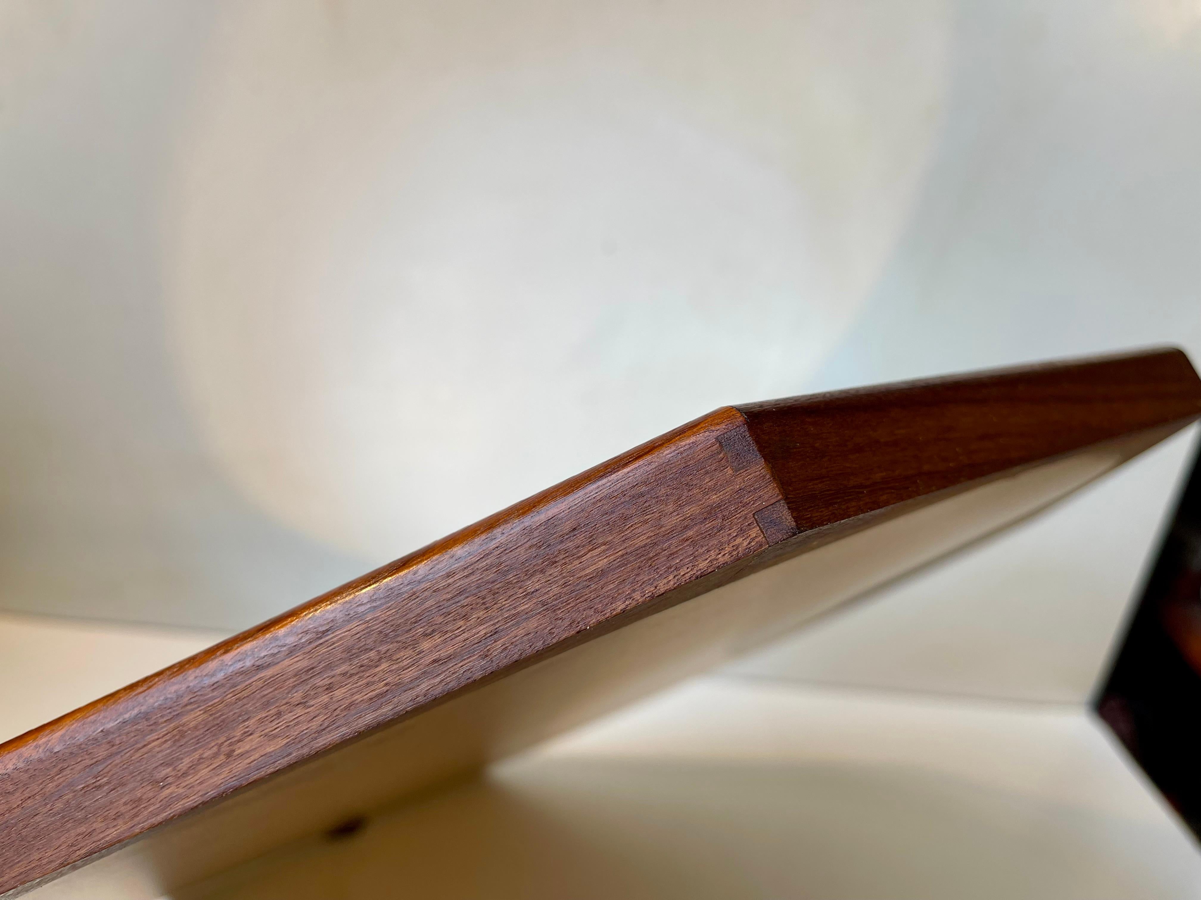 Scandinave moderne Miroir mural octogonal scandinave moderne en teck, 1970 en vente