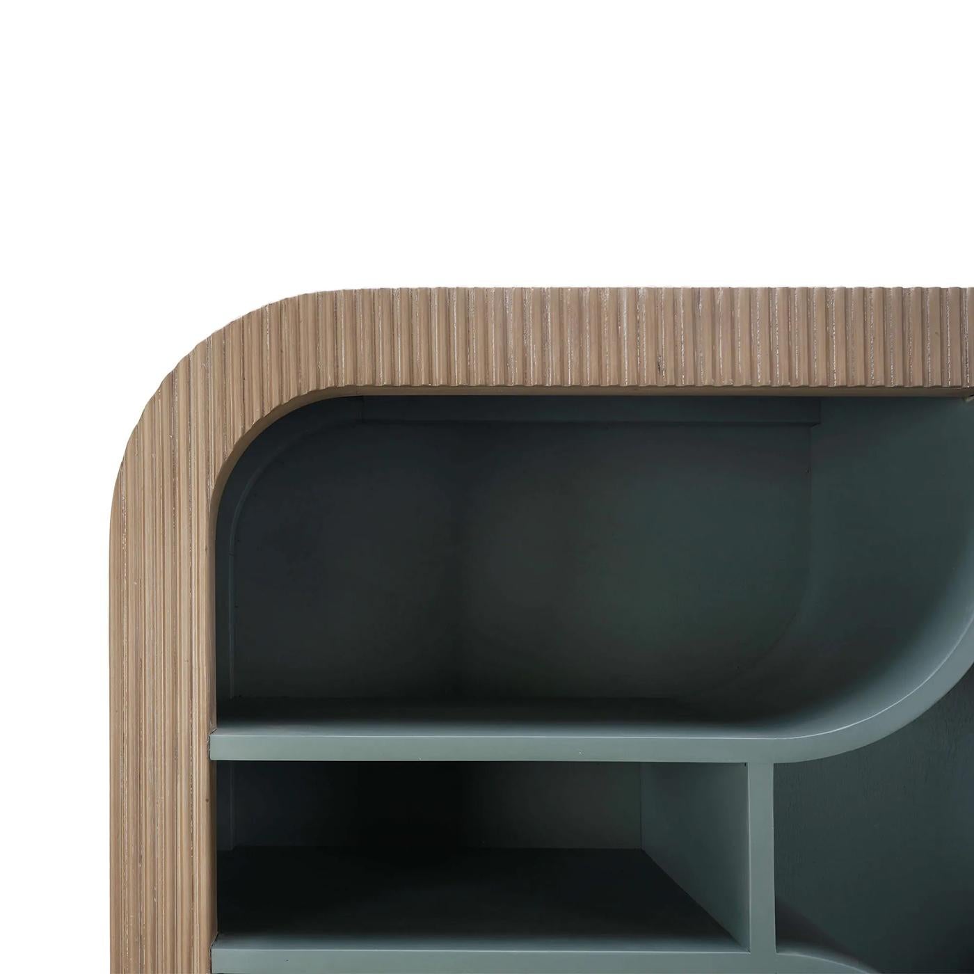 Indonesian Scandinavian Modern Open Bookshelf For Sale