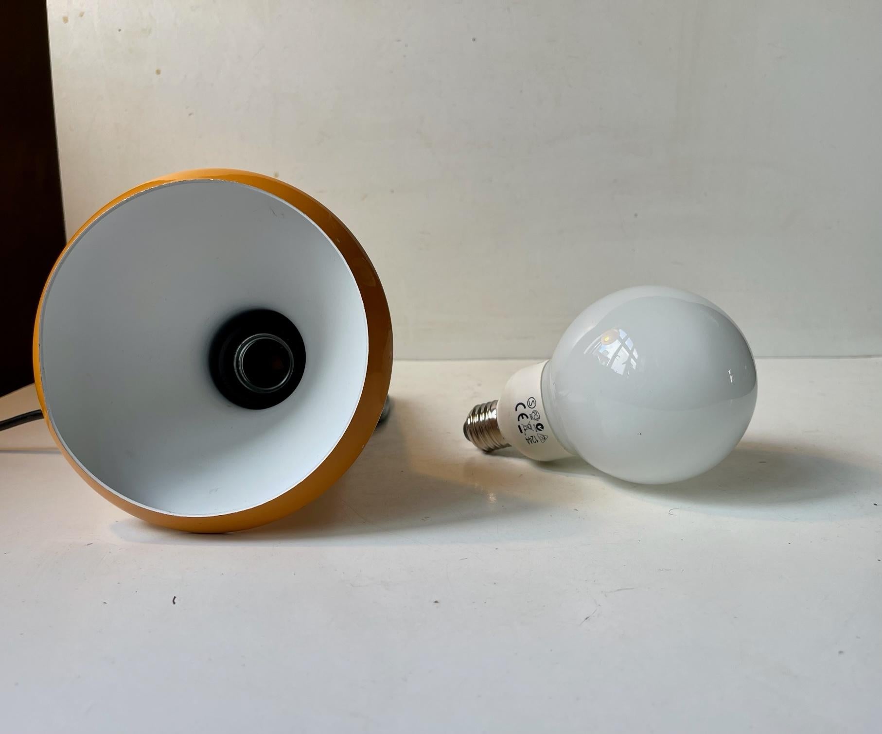 Late 20th Century Scandinavian Modern Orange Pendant Light from Lyskær, 1970s For Sale