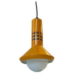 Scandinavian Modern Orange Pendant Light from Lyskær, 1970s