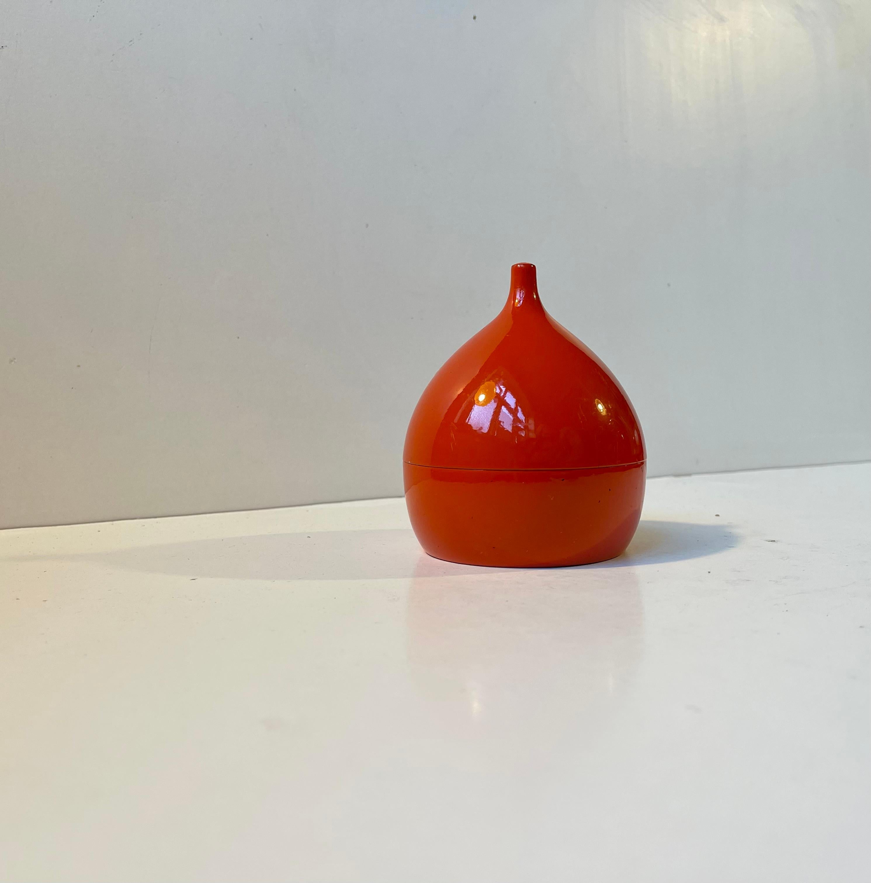 Scandinavian Modern Orange Resin Drink Coasters by Laurids Lønborg, 1960s In Good Condition For Sale In Esbjerg, DK