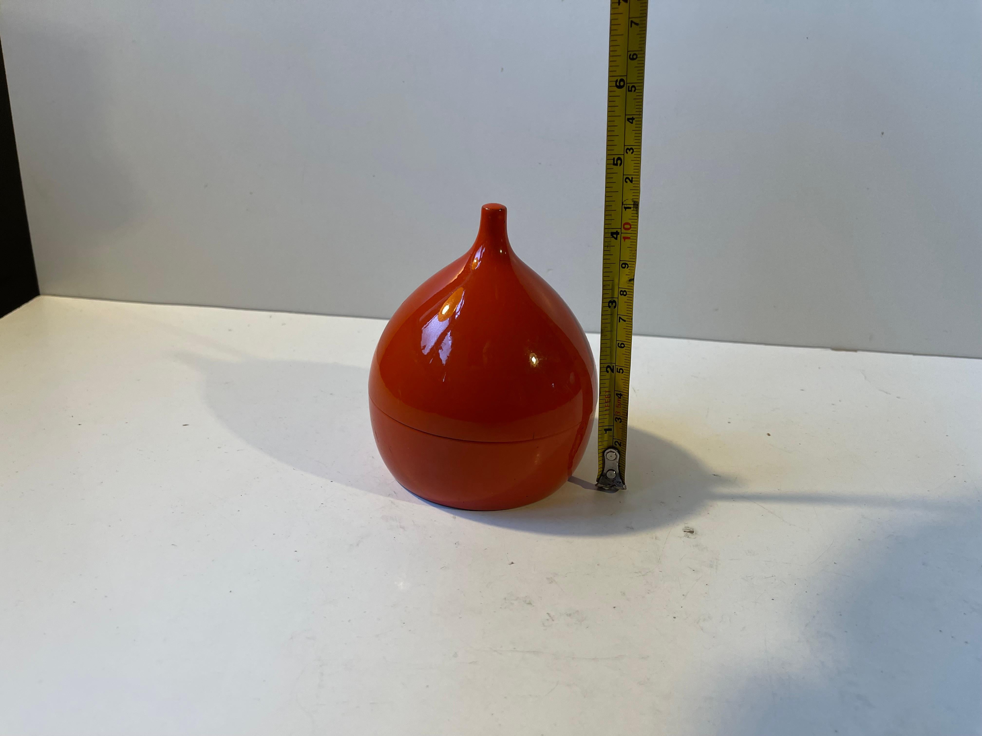 Mid-20th Century Scandinavian Modern Orange Resin Drink Coasters by Laurids Lønborg, 1960s For Sale