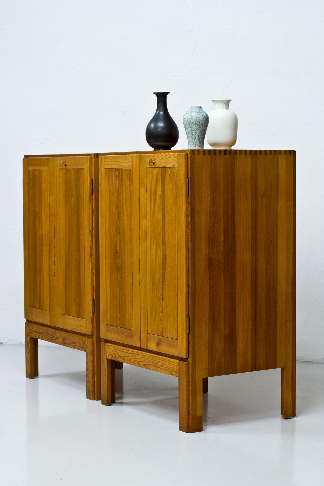 Swedish Scandinavian Modern Oregon Pine Cabinets by Børge  Mogensen, 1960s, Set of 2