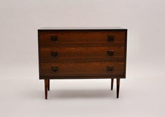 Commodes ou coffres en teck brun organique de style scandinave moderne des années 1960, Danemark