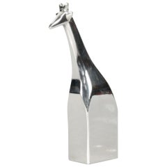 Skandinavisch Modern Original Dansk Design Silber Platte Giraffe Briefbeschwerer