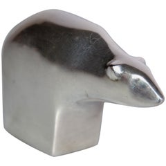 Scandinavian Modern Original Dansk Design Silver Plate Polar Bear Paperweight