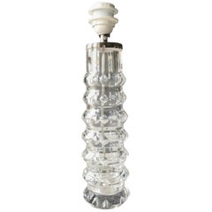Scandinavian Modern Orrefors Crystal Lamp RD 2047 Design by Carl Fagerlund