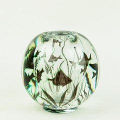 Scandinavian Modern Orrefors Graal Fish Vase by Edward Hald Sweden