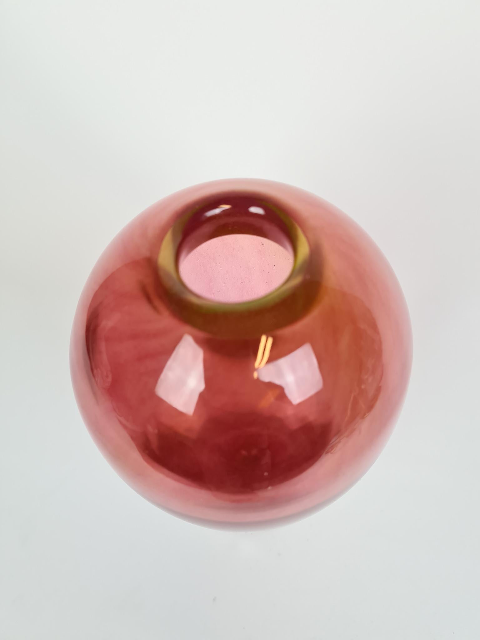 Swedish Scandinavian Modern Glass Vase Orrefors 