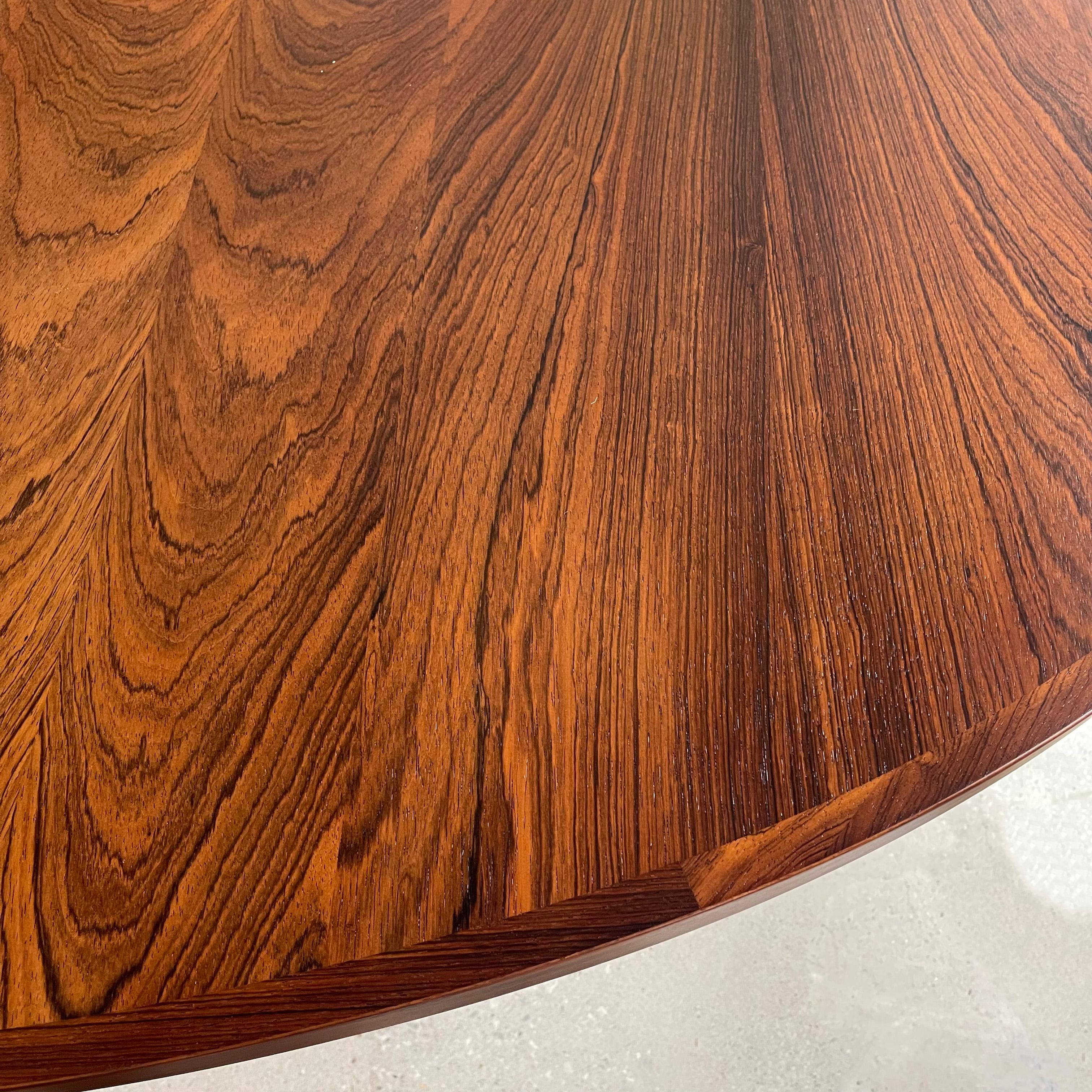 Scandinavian Modern Oval Rosewood Extension Dining Table By John Mortensen 11