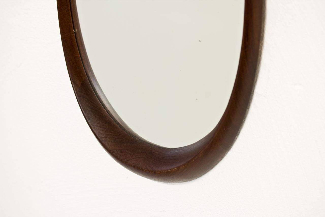 Scandinavian Modern Oval Wall Mirror In Good Condition In Stockholm, SE