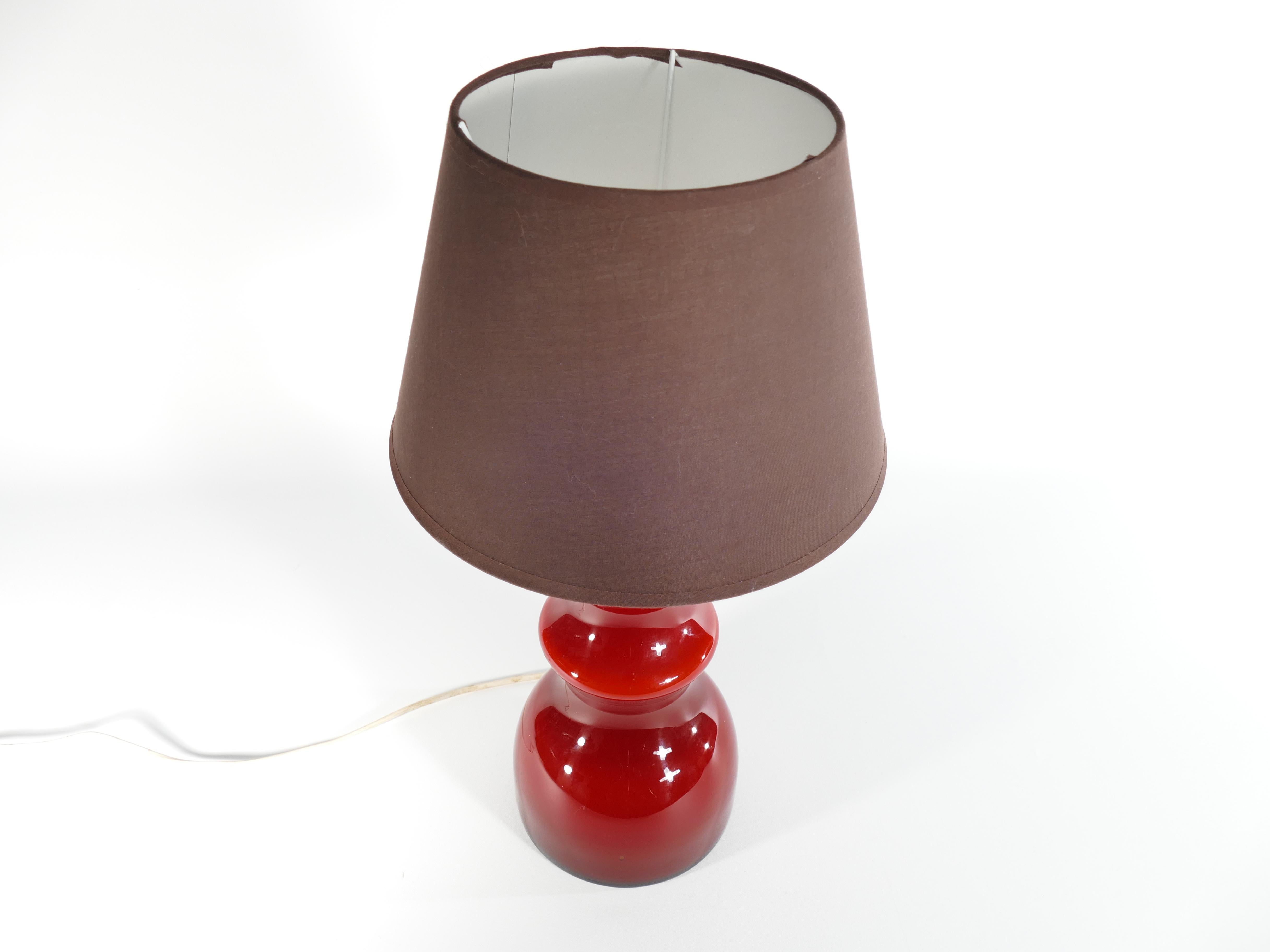 modern red table lamp