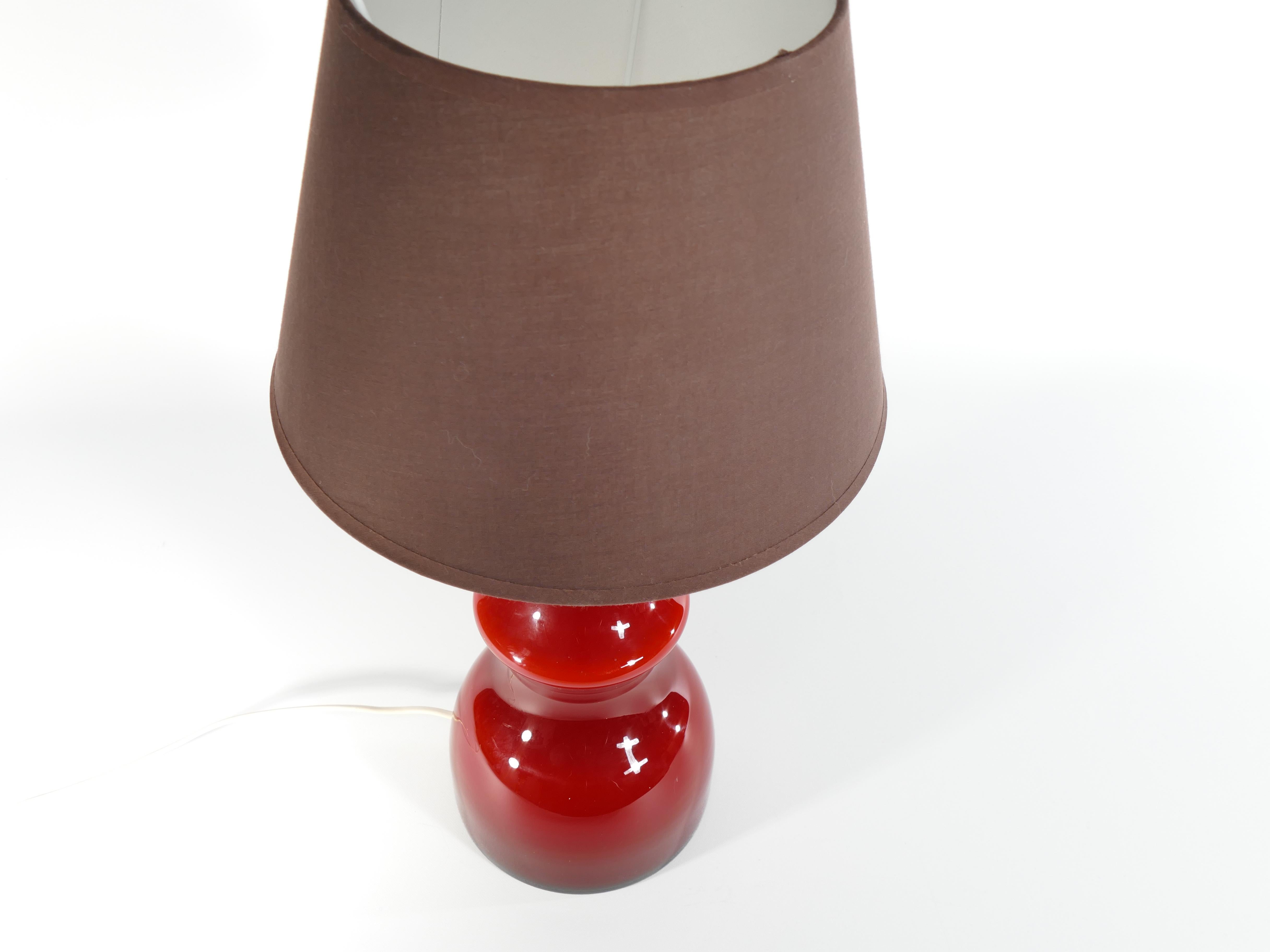 Hand-Crafted Scandinavian Modern Oxblood Red Table Lamp  by Gert Nyström for Hyllinge For Sale