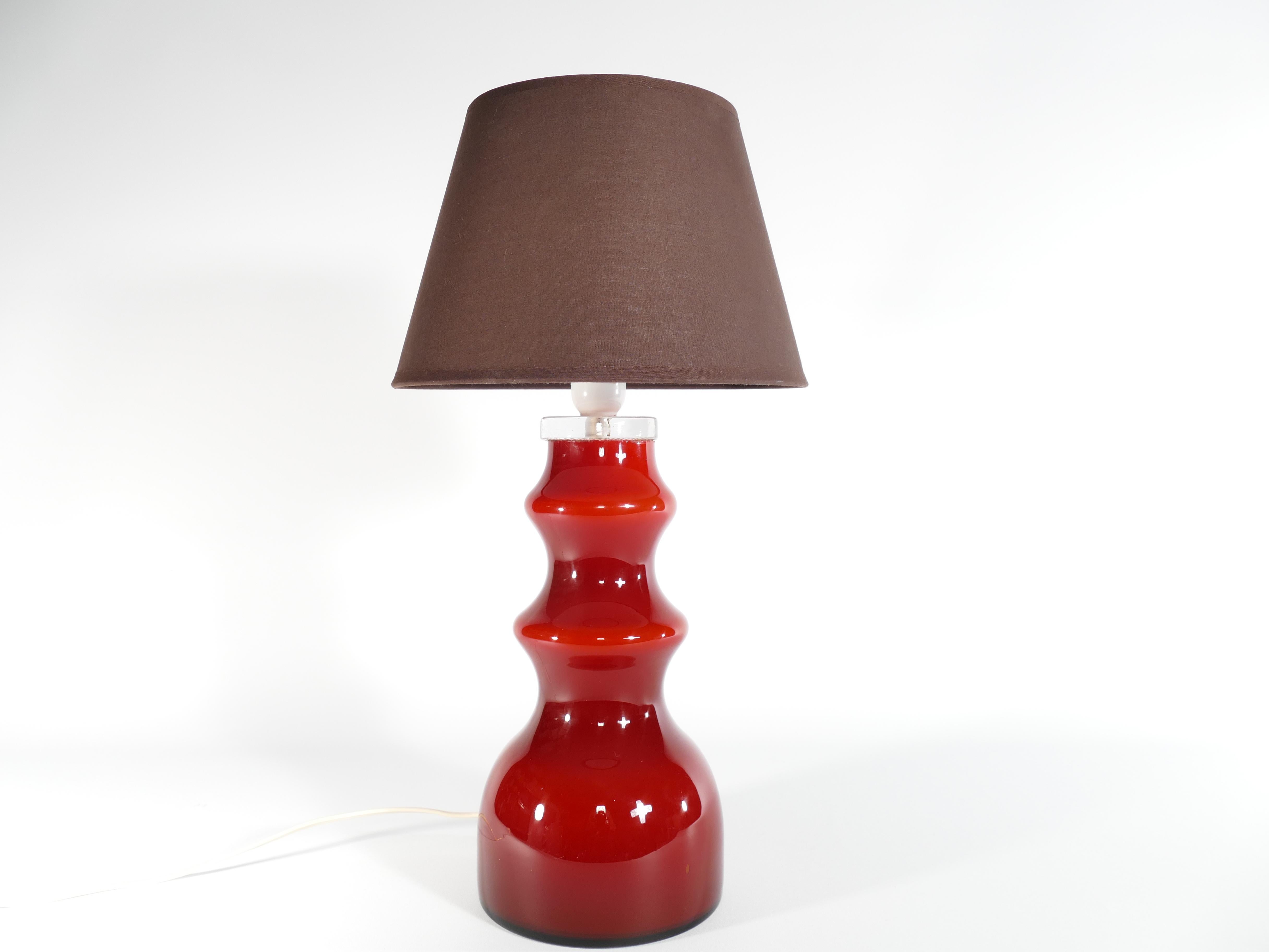 Mid-20th Century Scandinavian Modern Oxblood Red Table Lamp  by Gert Nyström for Hyllinge For Sale
