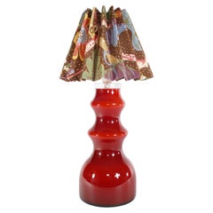 Vintage Scandinavian Modern Oxblood Red Table Lamp  by Gert Nyström for Hyllinge